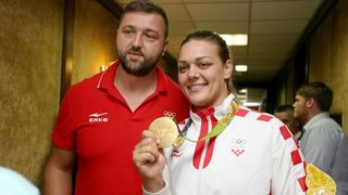 Hrvatski olimpijci svečano dočekani na Plesu. Sandra Perković, Šime Fantela, Igor Marenić, Tonči Stipanović. Photo: Dalibor Urukalovic/PIXSELL Hrvatski olimpijci svečano dočekani na Plesu. Sandra Perković, Šime Fantela, Igor Marenić, Tonči Stipanović. Photo: Dalibor Urukalovic/PIXSELL