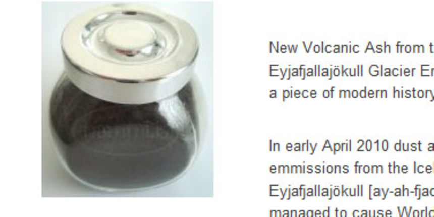 Vulkanski pepeo s Islanda Vulkanski pepeo s Islanda