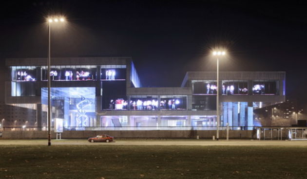 Zagreb, 101209.Avenija Dubrovnik 17.Muzej suvremene umjetnosti (MSU).Foto: Vjekoslav Skledar / CROPIX