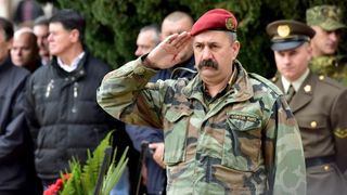 Svecanim postrojavanjem i mimohodom kroz grad postrojbi sudionica obiljezena je 22. obljetnica vojno-redarstvene akcije Maslenica. Photo: Dino Stanin/PIXSELL Svecanim postrojavanjem i mimohodom kroz grad postrojbi sudionica obiljezena je 22. obljetnica vojno-redarstvene akcije Maslenica. Photo: Dino Stanin/PIXSELL