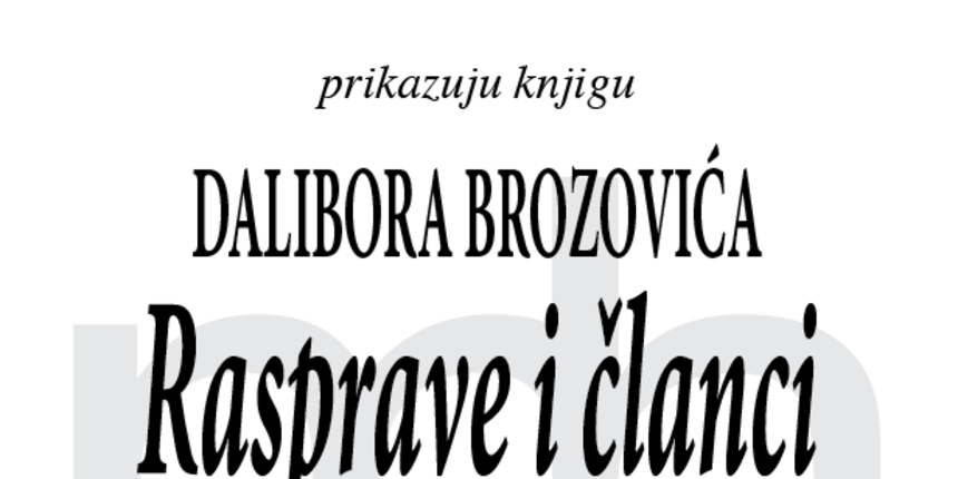 Matica Zadrana poziva na prikaz knjige “Stoljeća hrvatske književnosti: Dalibor Brozović: Rasprave i članci”