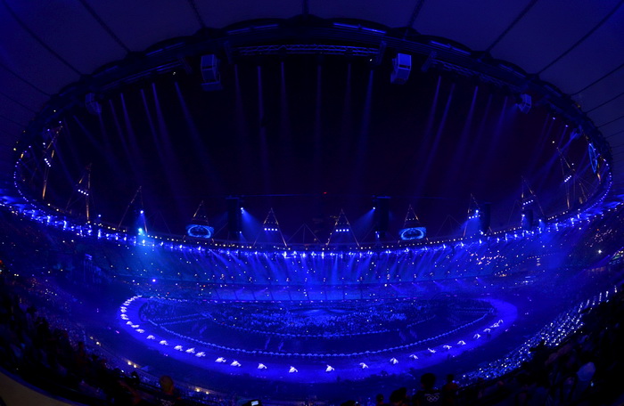 London, 270712.
Olimpijski stadion.
Svecano otvaranje Olimpijskih Igra u Londonu.
Na fotografiji: .
Foto: Drago Sopta / CROPIX