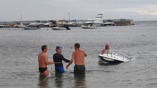 Otok Vir gotovo je potopljen uslijed jakog kišnog i grmljavinskog nevremena koje traje već drugi dan, Photo: Damir Špehar/PIXSELL Otok Vir gotovo je potopljen uslijed jakog kišnog i grmljavinskog nevremena koje traje već drugi dan, Photo: Damir Špehar/PIXSELL