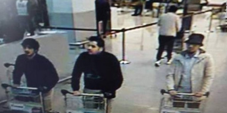 Teroristi ISIS-a u briselskoj zračnoj luci, snimka nadzorne kamere. Foto: twitter