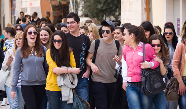 Đir po gradu 24. ožujka 2012., ljudi, gužva, mladi (foto:Saša Čuka)