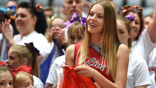 Zadar – U dvorani Krese Cosica na Visnjiku otvoreno je Europsko prvenstvo navijacica “European cheerleading championships 2015”. Danas i sutra svoje ce plesno akrobatske vjestine pokazati vise od 1500 natjecateljica. Photo: Dino Stanin/PIXSELL Zadar – U dvorani Krese Cosica na Visnjiku otvoreno je Europsko prvenstvo navijacica “European cheerleading championships 2015”. Danas i sutra svoje ce plesno akrobatske vjestine pokazati vise od 1500 natjecateljica. Photo: Dino Stanin/PIXSELL