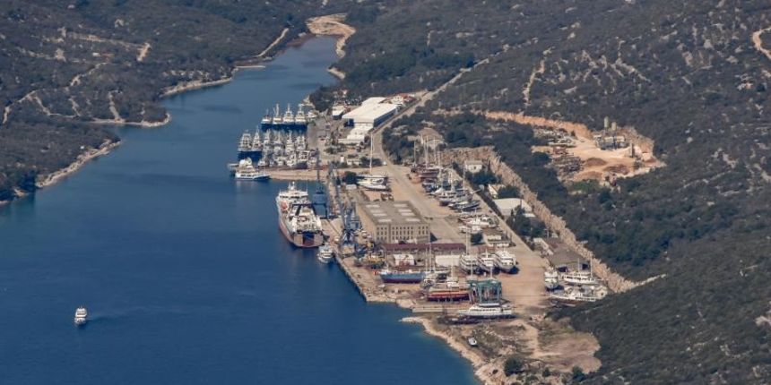 Brodogradilište Lamjana na otoku Ugljanu. Photo: Dino Stanin/PIXSELL