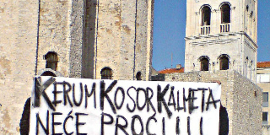 Zadarski aktivisti: “Kerum, Kosor, Kalmeta neće proći”, foto: h-alter