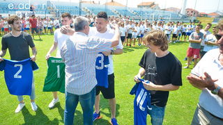 Zadarska vatrena četvorka na Stanovima se družila s mladim zadarskim nogometašima
