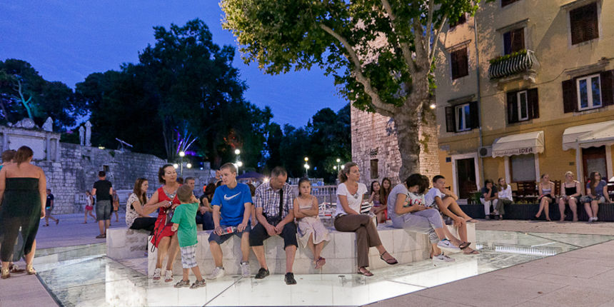 Festival Zadar classic open air na trgu Petra Zoranića, sopranistica Nela Šarić i pijanistica Blanka Aždajić Medić, foto: Darko Belančić