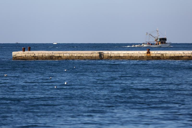 Prohladan, ali iznimno lijep i sunčan dan građani Zadra su iskoristili za šetnju prekrasnom rivom.  Photo: Filip Brala/PIXSELL