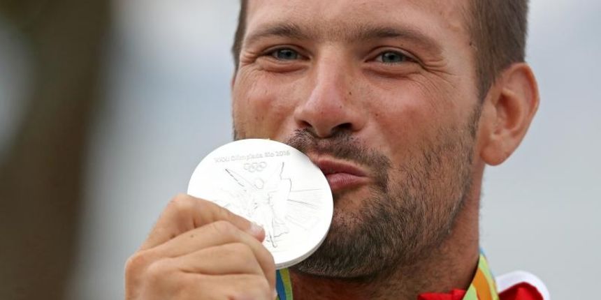 Olimpijske igre Rio 2016. Hrvatski jedrilicar Tonci Stipanovic osvojio je srebrnu medalju u klasi Laser na Olimpijskim igrama. Photo: Igor Kralj/PIXSELL Olimpijske igre Rio 2016. Hrvatski jedrilicar Tonci Stipanovic osvojio je srebrnu medalju u klasi Laser na Olimpijskim igrama. Photo: Igor Kralj/PIXSELL