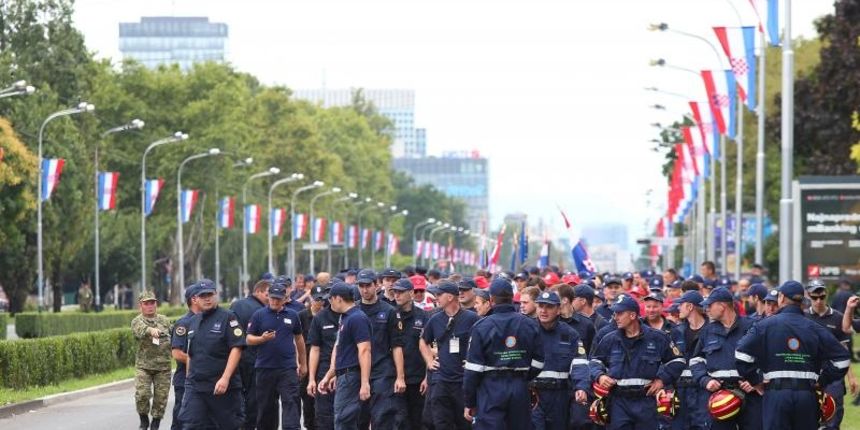 Zagreb: Pripreme za vojni mimohod povodom 20. obljetnice Oluje, Photo: Jurica Galoic/PIXSELL