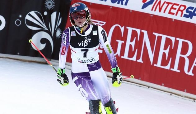 VIP Snow Queen Trophy, jubilarno 10. izdanje zenske utrke Snjezne kraljice. Mikaela Shiffrin Photo: Zeljko Lukunic/PIXSELL