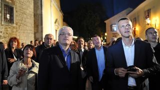 Motovun – Otvaranje 17. po redu Motovun film festivala koje je ove godine obiljezila kisa, no dobro raspolozenje je ostalo. Photo: Nina Djurdjevic/PIXSELL