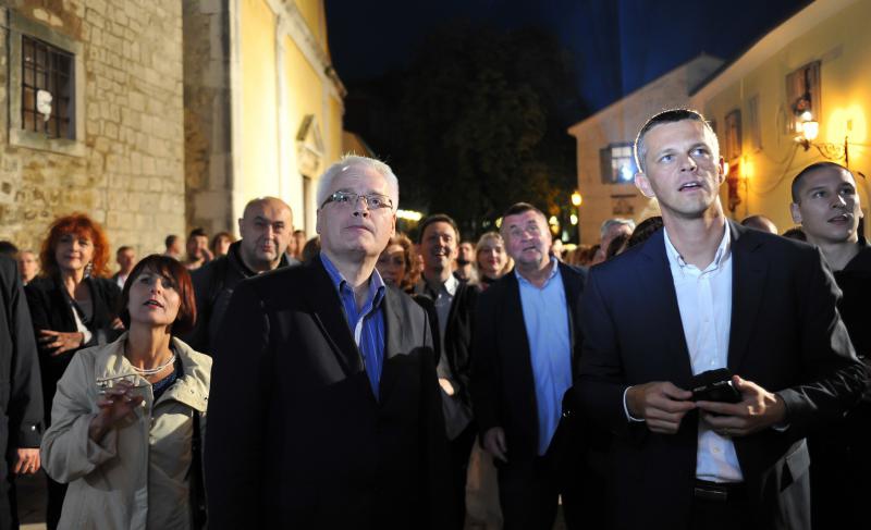 Motovun – Otvaranje 17. po redu Motovun film festivala koje je ove godine obiljezila kisa, no dobro raspolozenje je ostalo. Photo: Nina Djurdjevic/PIXSELL