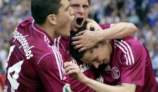 Slavlje nogometaša Schalkea, Foto: AP Photo