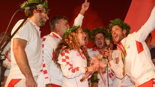 Veličanstveni doček zadarskih zlatnih olimpijaca Šime Fantele i Igora Marenića na zadarskoj rivi uz Morske orgulje i Pozdrav suncu. Photo: Dino Stanin/PIXSELL Veličanstveni doček zadarskih zlatnih olimpijaca Šime Fantele i Igora Marenića na zadarskoj rivi uz Morske orgulje i Pozdrav suncu. Photo: Dino Stanin/PIXSELL