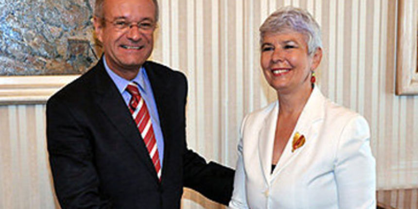 Jadranka Kosor i paul Vandoren (Foto: HTV) Jadranka Kosor i paul Vandoren (Foto: HTV)