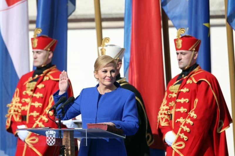 Inauguracija predsjednice Kolinde Grabar Kitarović na Trgu sv. Marka, Foto: Photo: HINA/POOL/PIXSELL