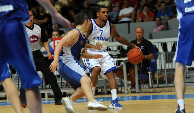 Zadar, 290812.Dvorana Kresimira Cosica na Visnjiku.Pripremna utakmica KK Zadar sa KK Samara iz Rusije.Na fotografiji: Gary Ervin (7).Foto: Luka Gerlanc / CROPIX