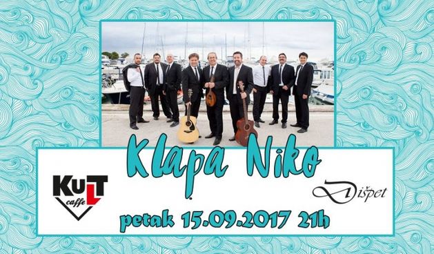 Klapa Niko večeras na terasi Kulta