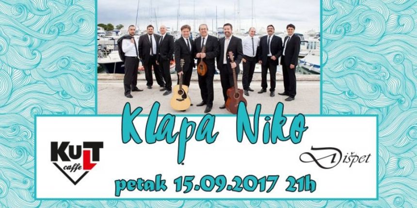 Klapa Niko večeras na terasi Kulta