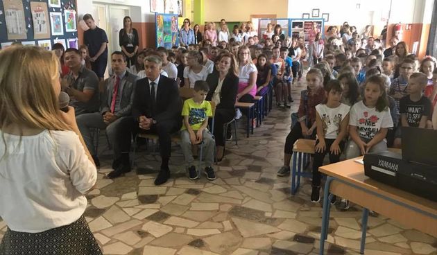 Župan Božidar Longin posjetio OŠ Vladimira Nazora u Škabrnji