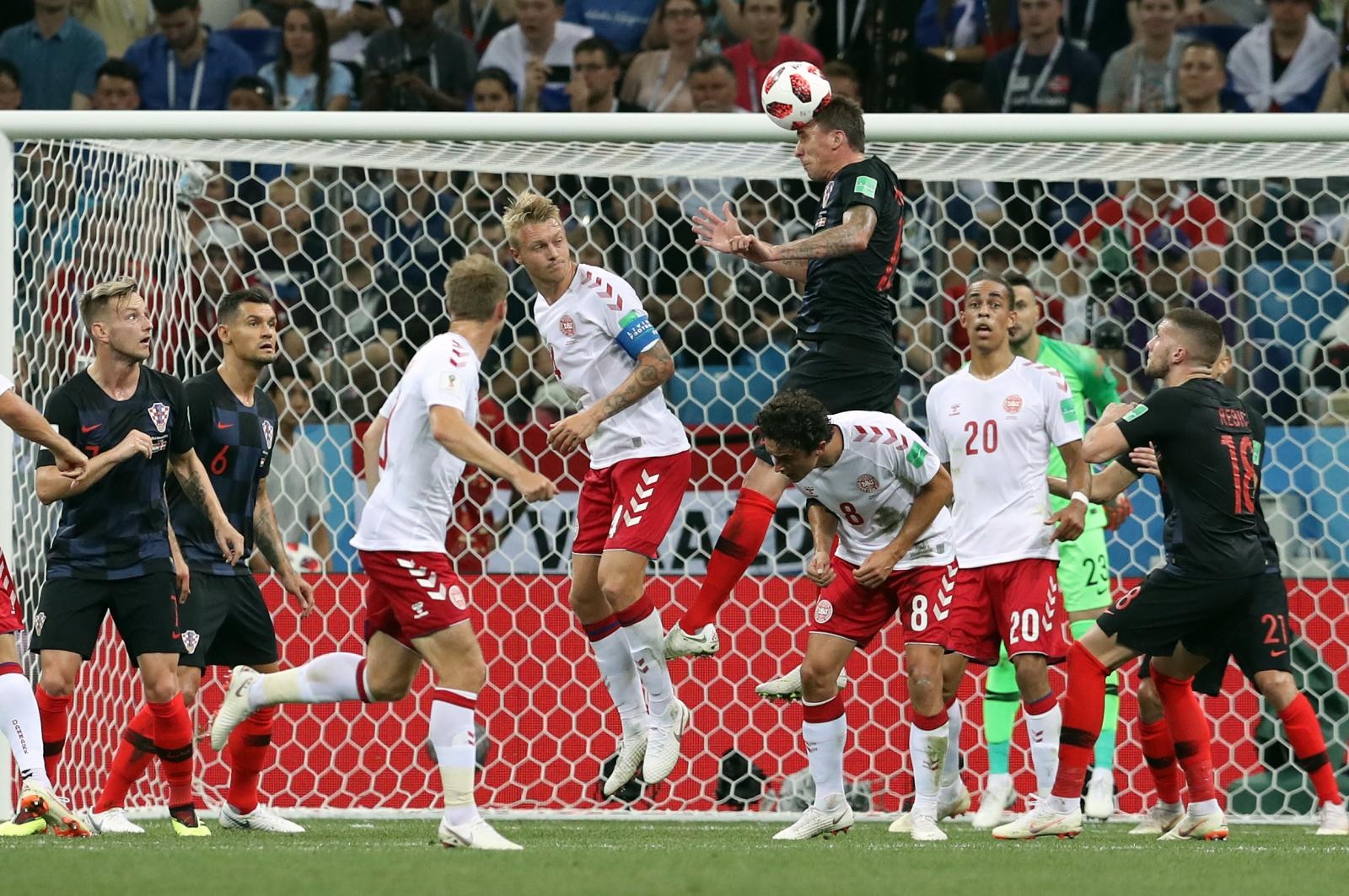 Niznji Novgorod, Rusija – Svjetsko nogometno prvenstvo 2018., osmina finala, Hrvatska – Danska 4-3 (1-1, 1-1).