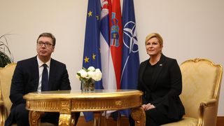 Predsjednica Kolinda Grabar-Kitarović primila u službeni posjet Aleksandra Vučića Predsjednica Kolinda Grabar-Kitarović primila u službeni posjet Aleksandra Vučića