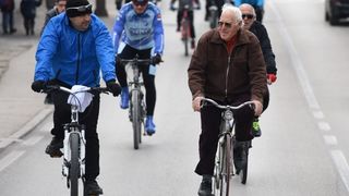 Branimirova obala: Start tradicionalne Božićne biciklijade Zadar-Vir. Foto: Dino Stanin/PIXSELL