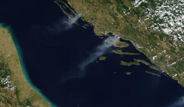 Požari kod Vranskog jezera i u splitskom zaleđu vide se i iz svemira