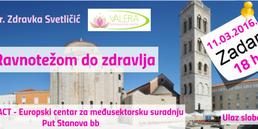 “Ravnotežom do zdravlja” – u Impact centru predavanje dr. Zdravke Svetličić