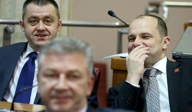 Danasnji nastavak 2. sjednice Sabora RH poceo je stankom zbog rasprave o rastu BDP koju je zatrazio klub zastupnika SDP-a. Igor Dragovan; Sinisa Hajdas Doncic Photo: Patrik Macek/PIXSELL