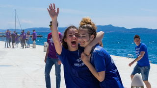 Ludijada maturanata na zadarskoj rivi 17. svibnja 2016. Foto: Bojan Bogdanić