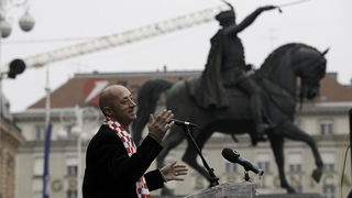 Zadarski branitelji na prosvjedu u Zagrebu 26. veljace 2011, Foto: Leo Banic Zadarski branitelji na prosvjedu u Zagrebu 26. veljace 2011, Foto: Leo Banic