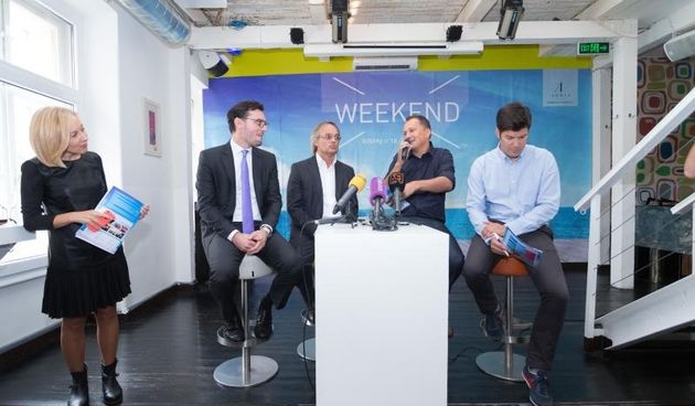 U klubu Pepermint predstavljeni su predavaci i program Weekend Media Festivala, najveceg regionalnog festivala komunikacijske industrije. Jurica Novak, Predrag Grubic, Tomo Ricov, Nikola Vrdoljak. Photo: Davor Puklavec/PIXSELL
