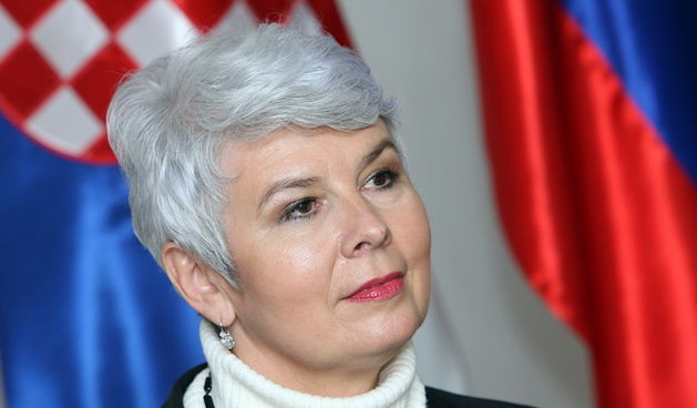 Kranjska Gora, Slovenija, 130110.
Premijerka RH Jadranka Kosor sastala se sa slovenskim premijerom Borutom Pahorom u hotelu Miklic u Kranjskoj Gori.
Na fotografiji: Jadranka Kosor.
Foto: Davor Pongracic / CROPIX