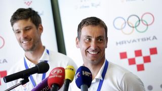 Svečani doček svjetskih prvaka Fantele i Marenića u Zračnoj luci Zagreb. Foto: Petar Glebov/PIXSELL