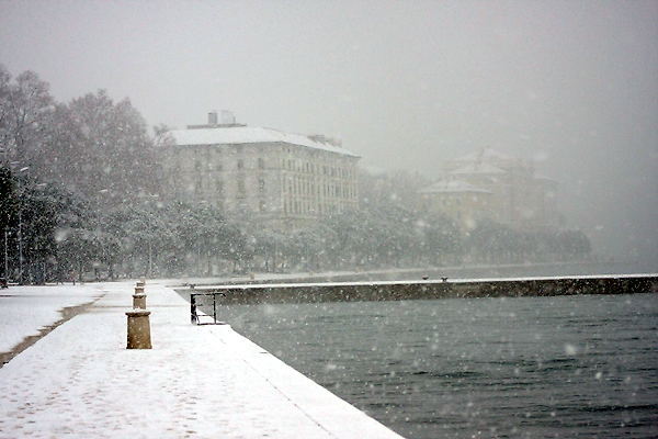 Snijeg u Zadru, 17. prosinca 2009, Foto: Saša Čuka