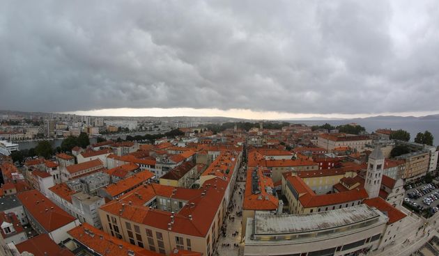 Zadar, kiša, kišni oblaci, kiša, kampanel