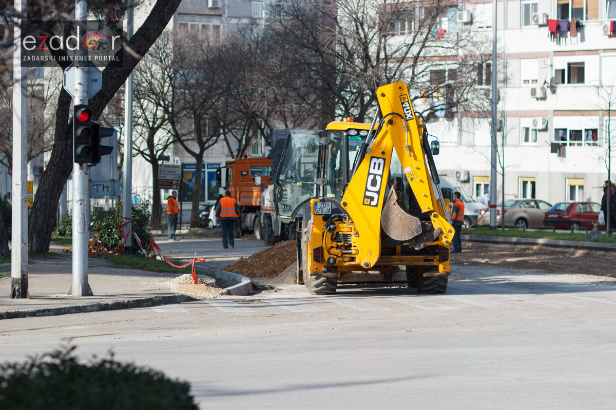 Đir po gradu, srijeda 14. veljače 2018. Radovi na prometnici u ulici Bana Josipa Jelačića