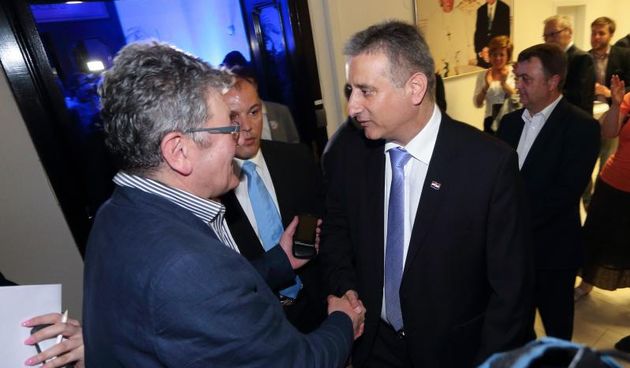 Tomislav Karamarko dolazi u sredisnjicu HDZ-a na pracenje rezultata izbora za zastupnike u Europarlamentu. Photo: Davor Puklavec/PIXSELL