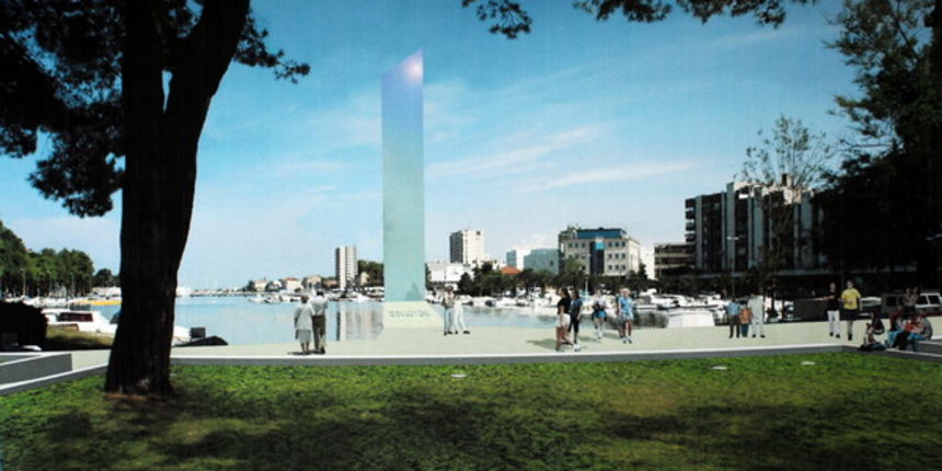 Zadar, 121009.
Idejno rjesenje spomenika pobjedi u Domovinskom ratu arhitekta Branimira Siladjina iz Zagreba koje je pobjedilo na natjecaju grada Zadra. Spomenik je smjesten u dnu uvale Jazine.
Presnimio: Vladimir Ivanov / CROPIX