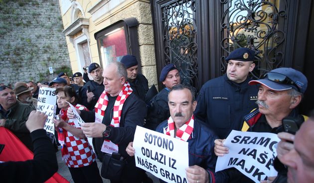 Split, prosvjed, Frljić