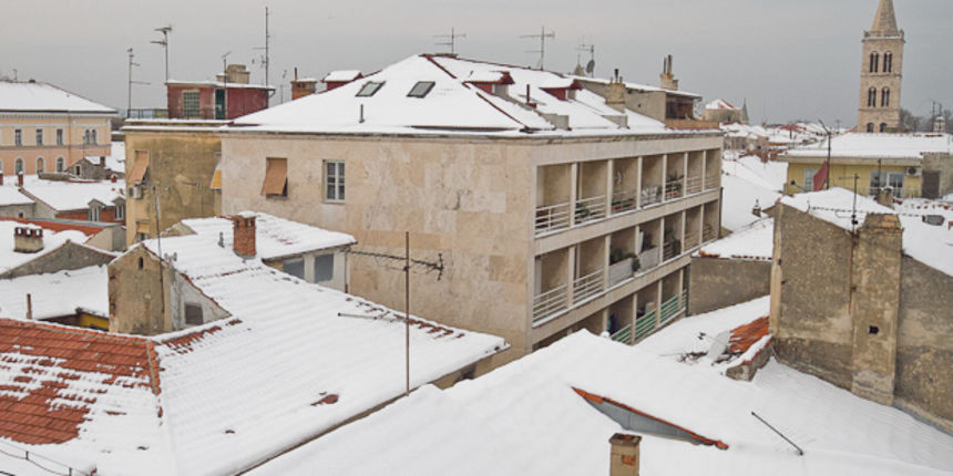 Zadarski krovovi pod snijegom, Foto: Leo Banić