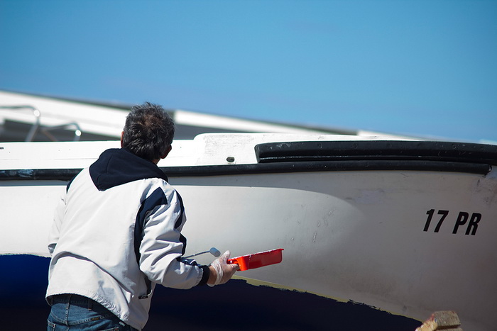 Jazine: Uređuju se barke i kaići, Foto: Saša Čuka