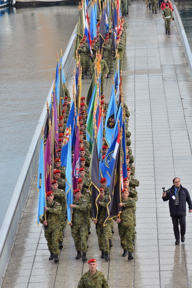 Svečani mimohod postrojbi u povodu proslave 23. obljetnice VRO Maslenica. Foto: Iva Perinčić