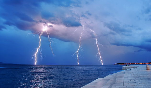 Dolazak hladne fronte, ciklona Zadro, Orgulje, Zadar