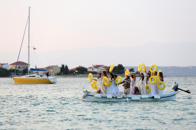 15.07.2013., Otok Ugljan, Preko – Umjetnicki projekt “Promjena svjetla – sjecanje na otok” odrzan je u mjestu Preko na otoku Ugljanu. Photo: Filip Brala/PIXSELL